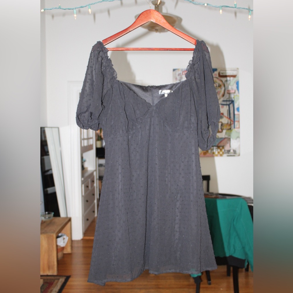 Black Puff Sleeve Dress